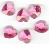 1 14mm Rose Swarovski Heart